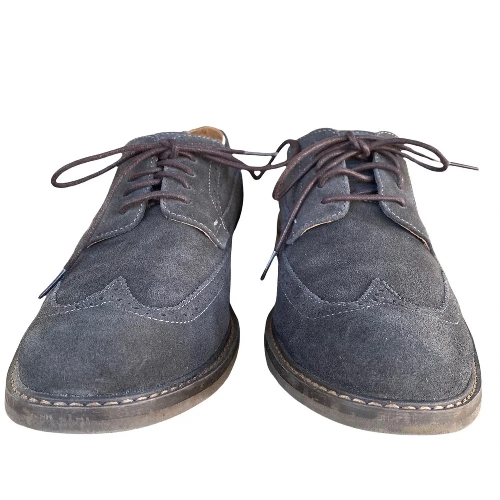 Vionic Bowery Bruno Suede Leather Oxford Shoe Men’s Size 10.5 Charcoal Gray GUC